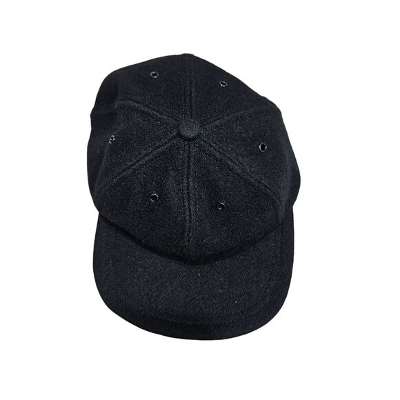 Vintage J. Crew Black Wool Baseball Cap Size M Made In‎ USA Unisex Classic Soft - Picture 9 of 16
